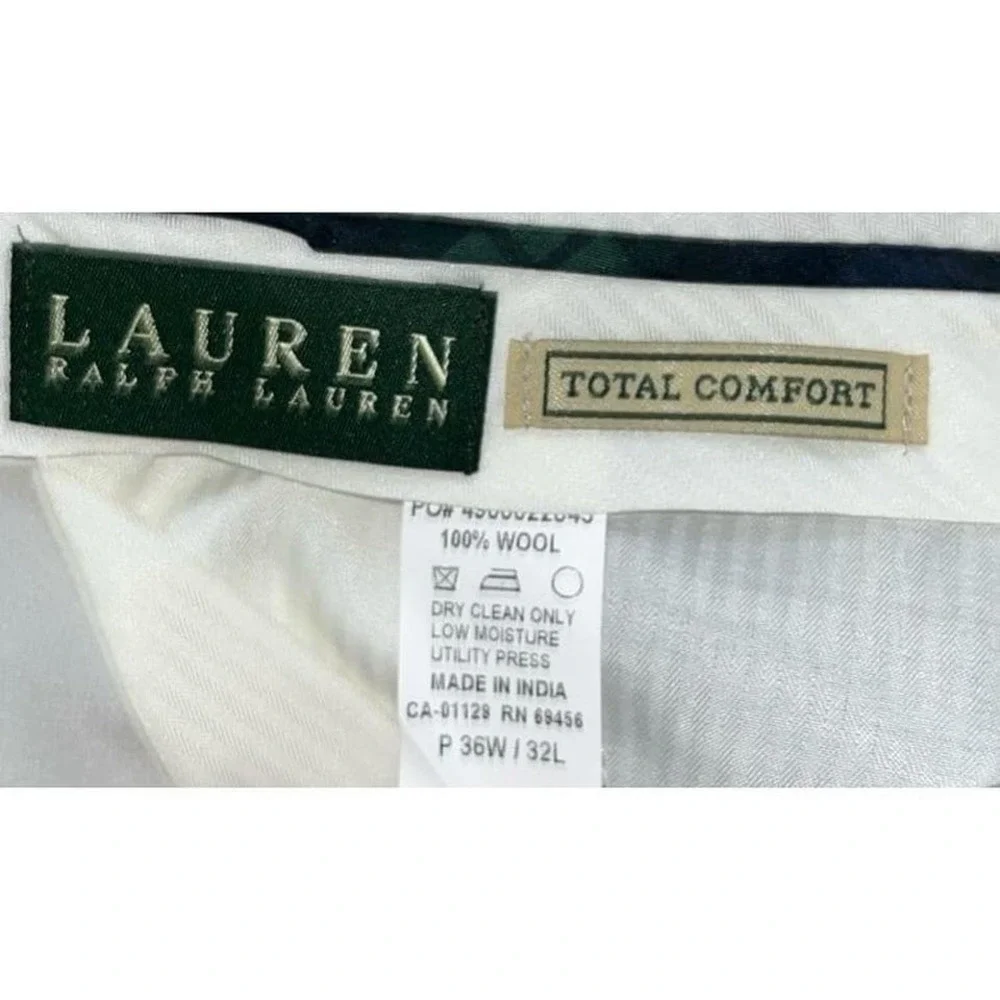 NWT Lauren Ralph Lauren 100% Wool Chocolate Pleated‎ Business Casual Dress Pants